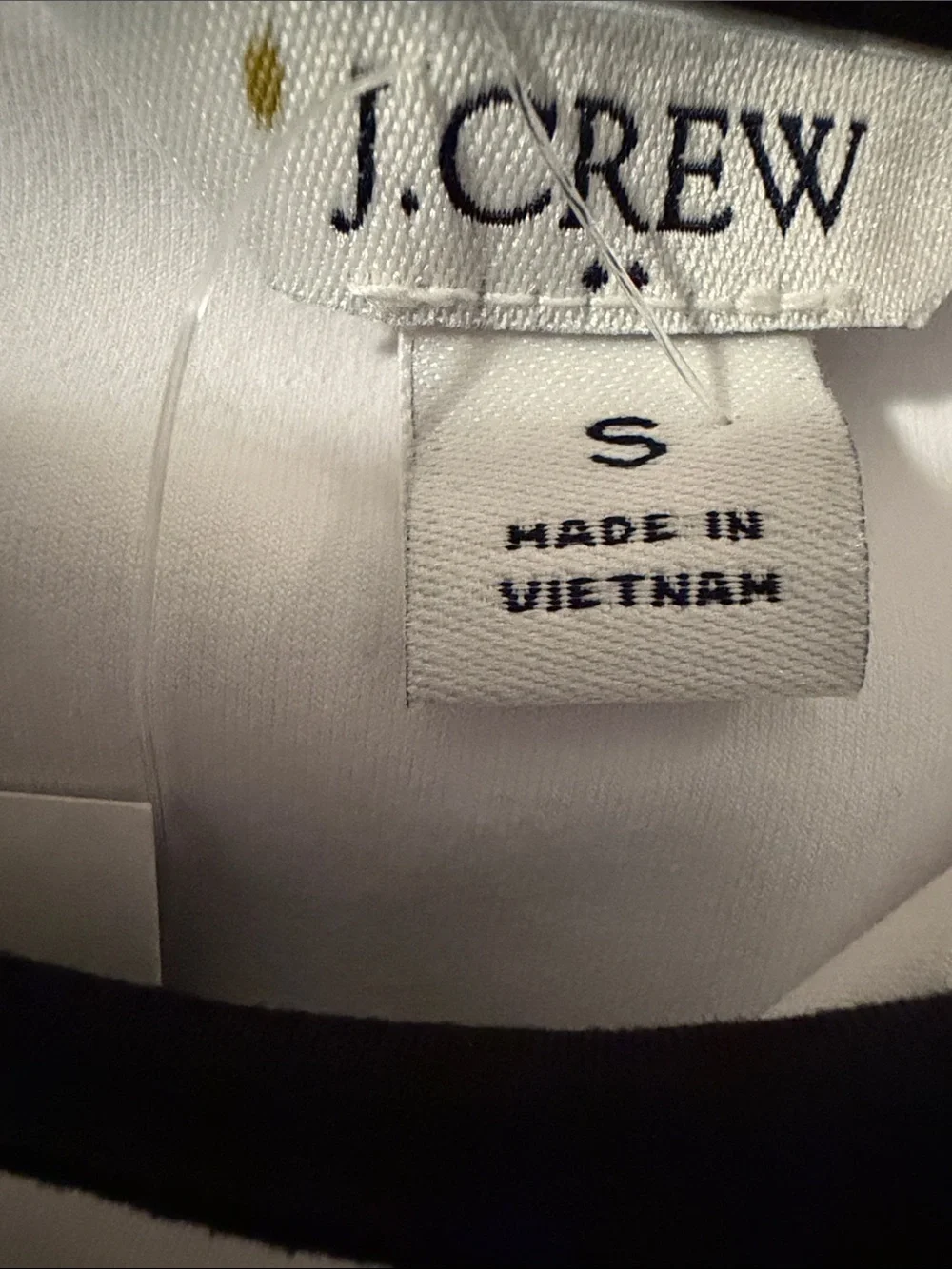 J. Crew White Dress with Black Trim